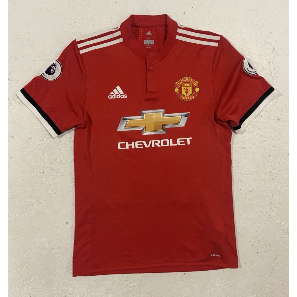 Adidas Manchester United Lukaku #9‎ Jersey 2017/18 Home EPL Patch Medium Red